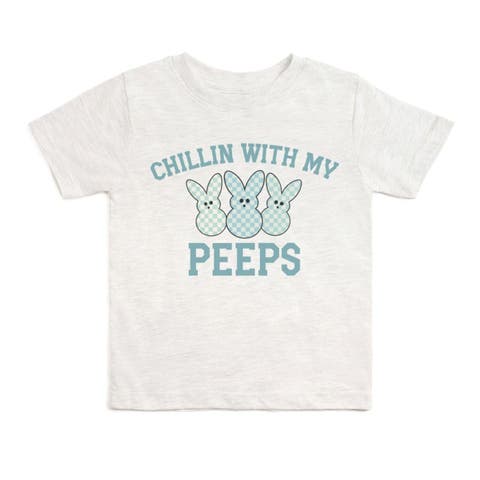 Chillin With My Peeps Checker Easter Short Sleeve T-Shirt (Baby, Toddler & Little Kid)