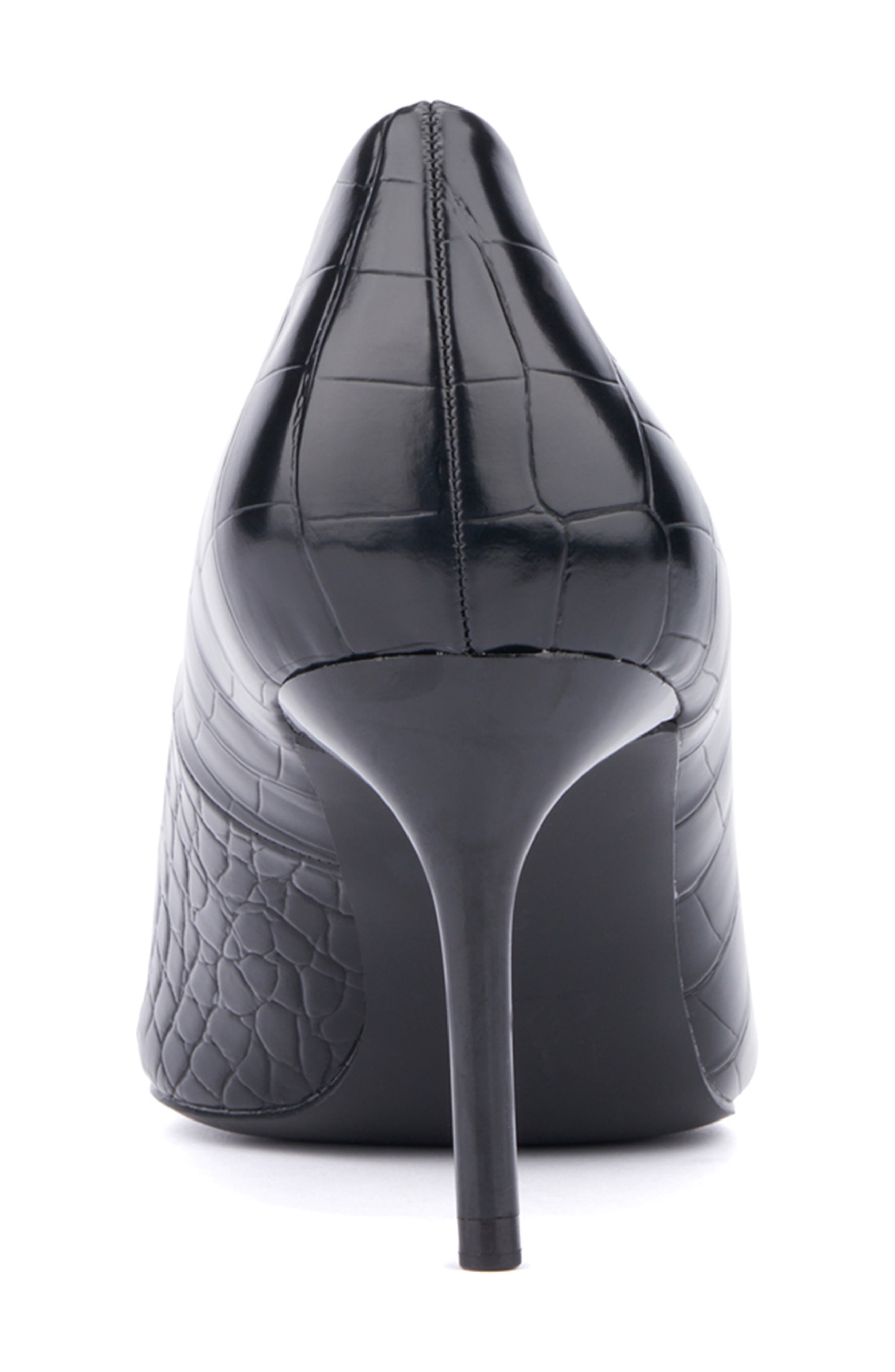 NEW YORK AND COMPANY Belle Reptile Embossed Pump, Alternate, color, Black Croc
