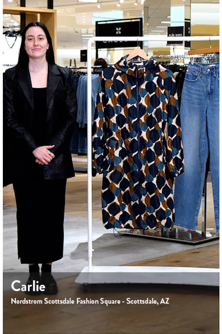 Trina Water Resistant Leaf Print Coat video