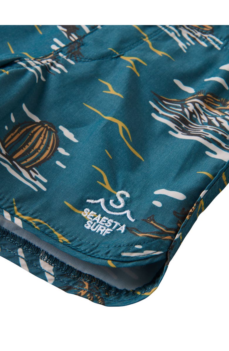 SEAESTA SURF Kids' Surfing Cowboy Board Shorts, Alternate, color, Bonanza Blue