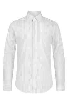 Kids' Dobby Stripe Long Sleeve Button-Up Shirt