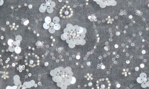 Nvlt Embellished Short Sleeve Sweater In Gray