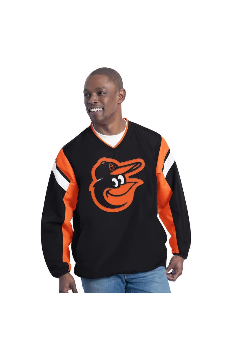 G-III SPORTS BY CARL BANKS Men's G-III Sports by Carl Banks Black Baltimore Orioles Double Coverage V-Neck Pullover, Alternate, color, Black