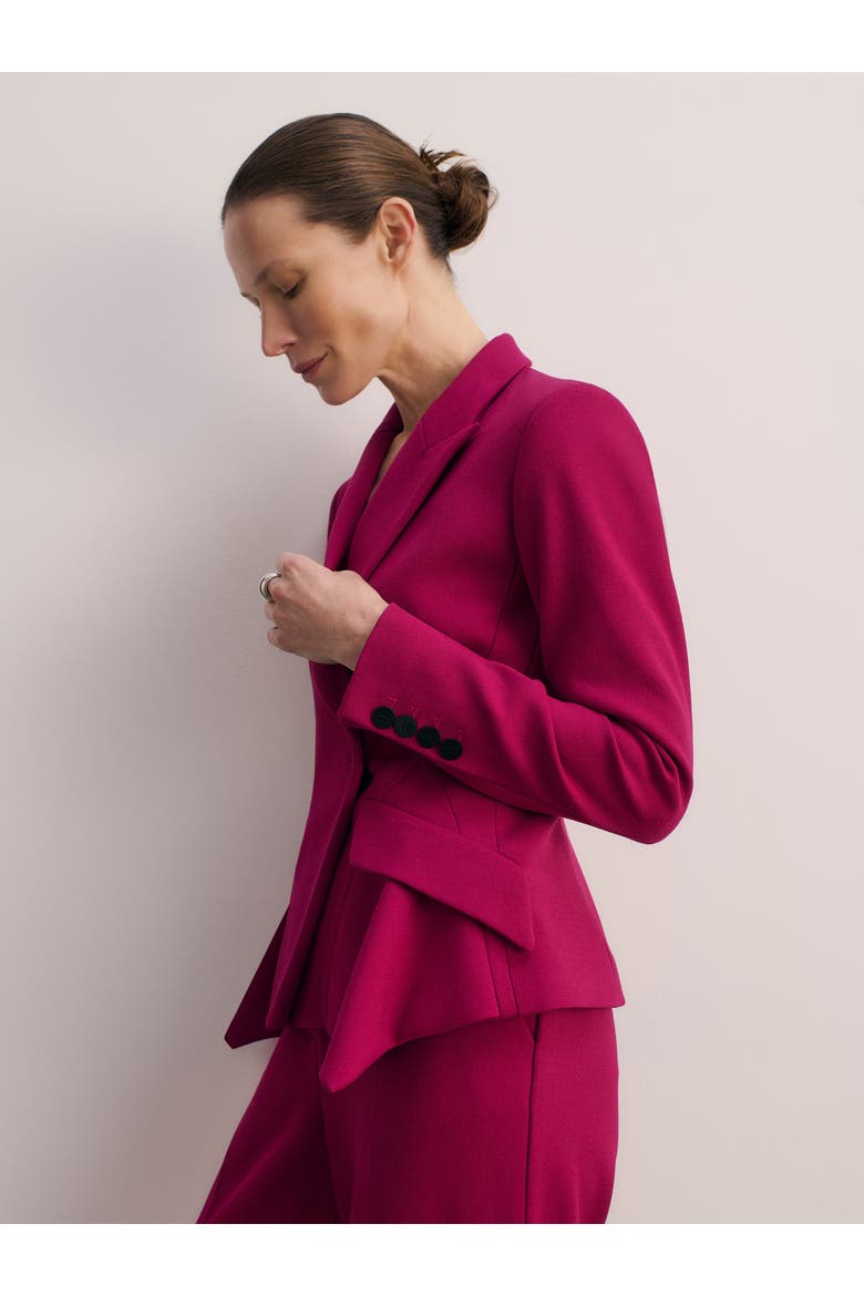 Merida Sculpt Stretch Crepe Blazer, Alternate, color, Pink