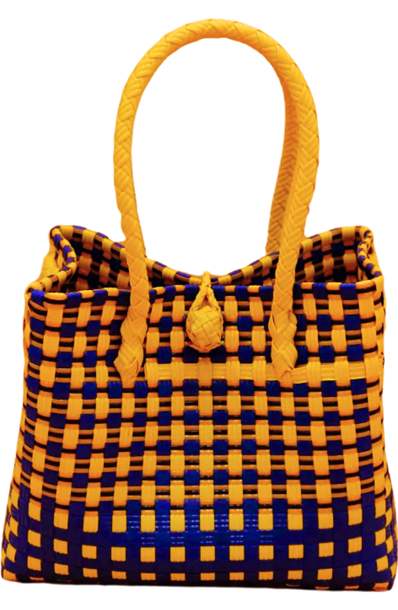 Inner Child Saigon Birkin Recycled Plastic Bag, Main, color, Blue