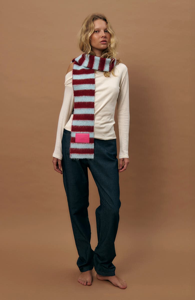 Susmie's Polar Stripe Scarf, Alternate, color, Polar Blue