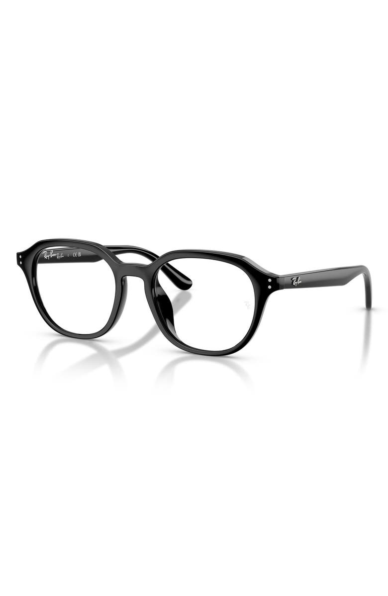 Ray-Ban 52mm Square Optical Glasses, Alternate, color, Black