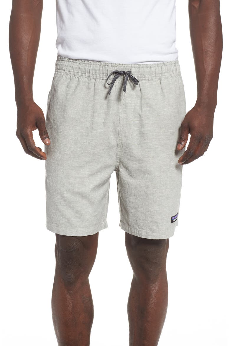 Baggies Natural Hemp Blend Shorts, Main, color, CHAMBRAY/ FEATHER GREY