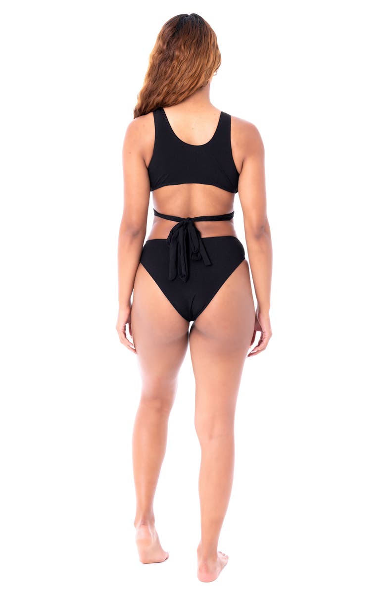 Dai Moda Women's Lucky One Piece Swimsuit, Alternate, color, Black