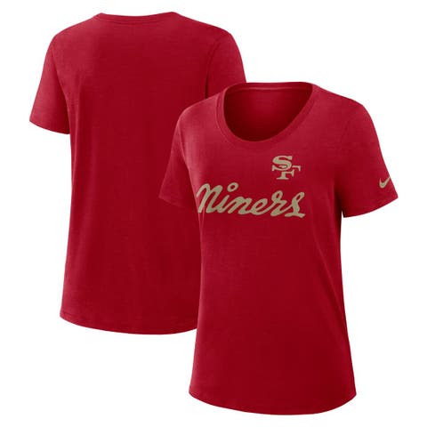 Women's Nike Scarlet San Francisco 49ers 2025 Rivalries Collection Slub Dri-FIT T-Shirt