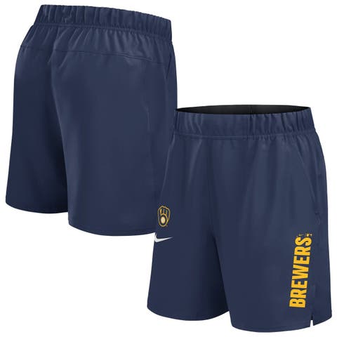 Men's Nike Navy Milwaukee Brewers Woven Victory Performance Shorts