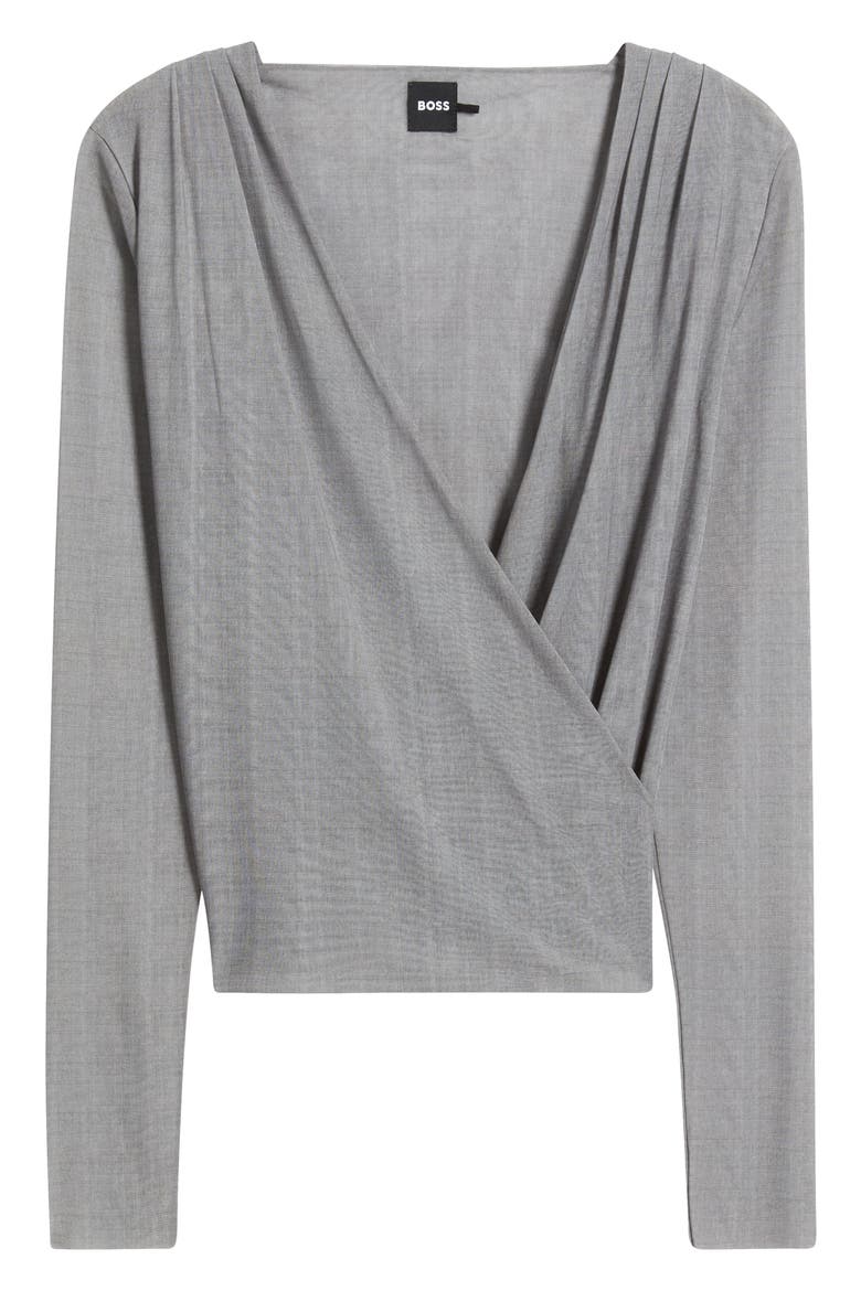 Edriba Faux Wrap Top, Alternate, color, OPEN MISC