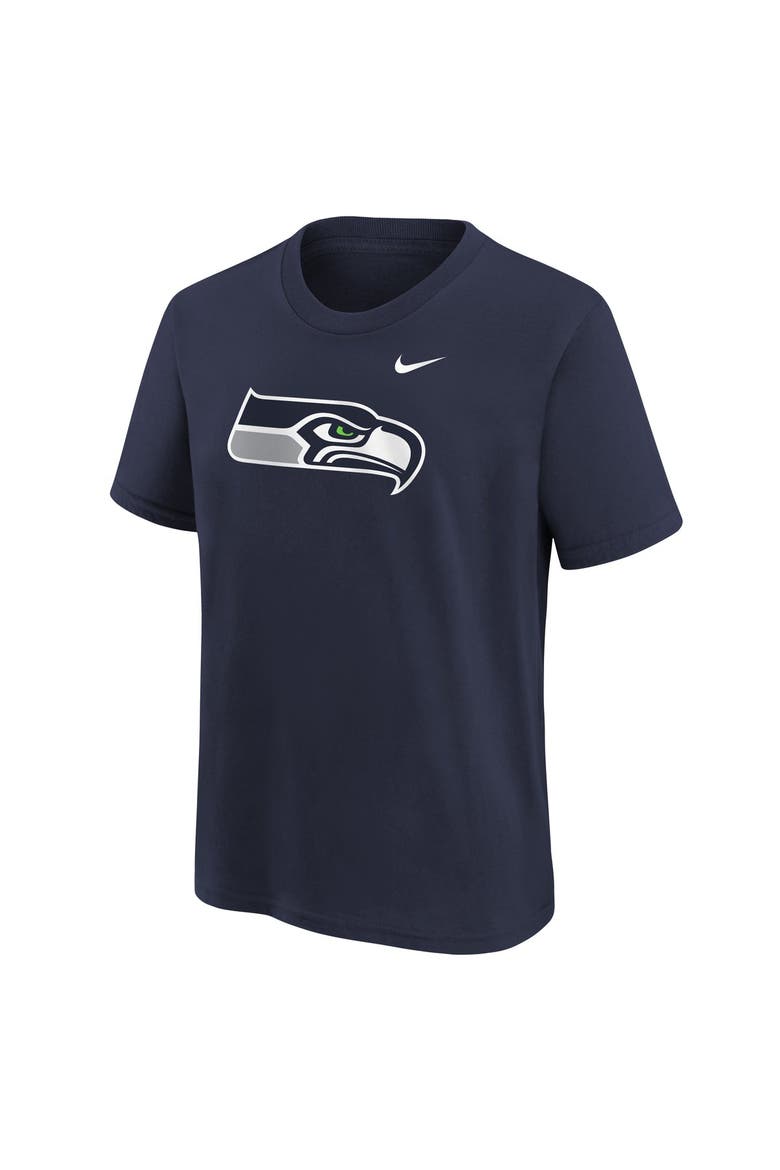 Youth Nike  College Navy Seattle Seahawks Logo T-Shirt, Main, color, College Navy