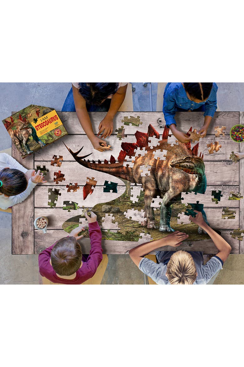 Stegosaurus 100 Piece Jigsaw Puzzle, Alternate, color, Multicolored