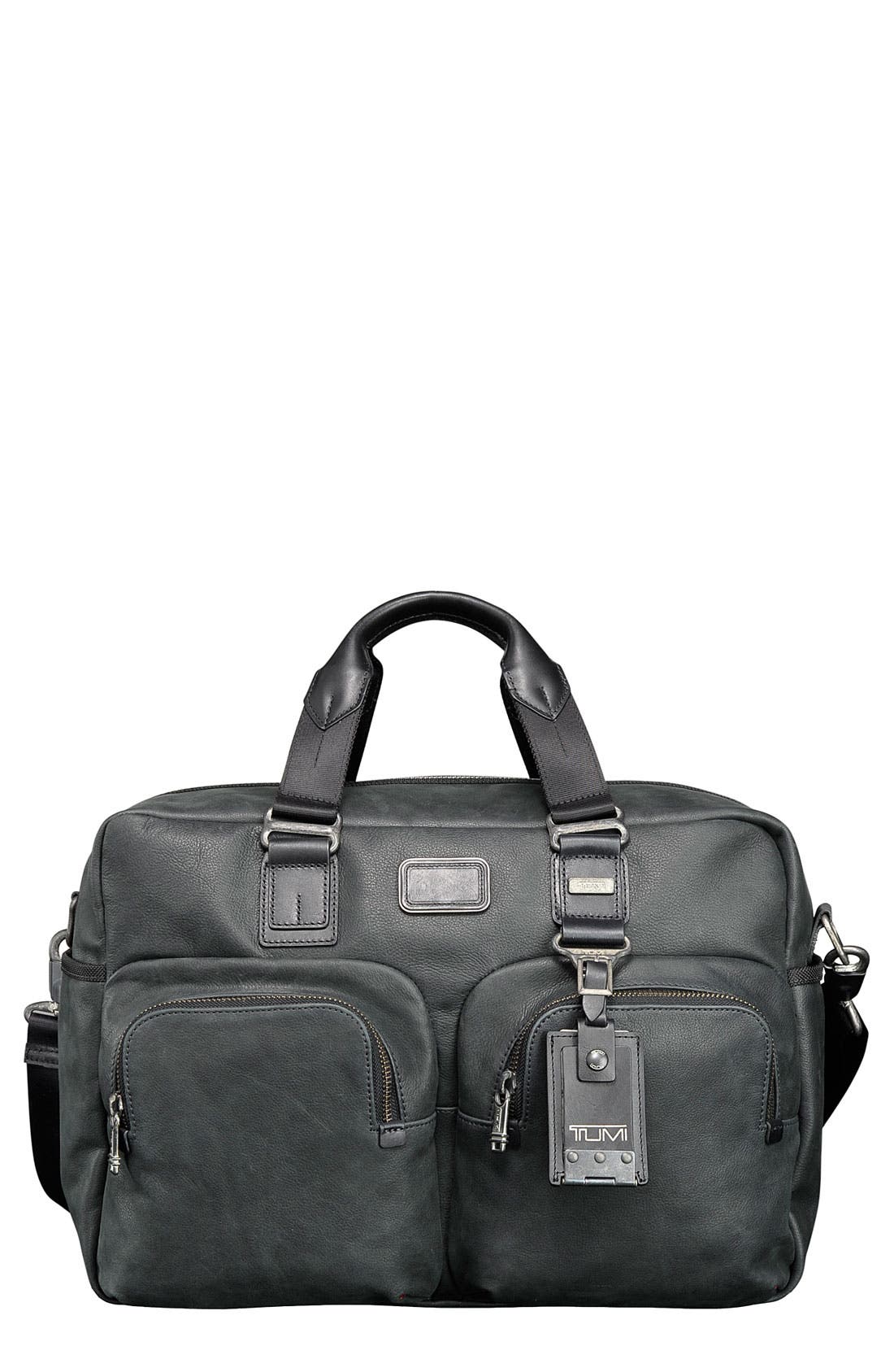 TUMI 'Alpha Bravo - Everett' Essential Leather Tote, Main, color, 
