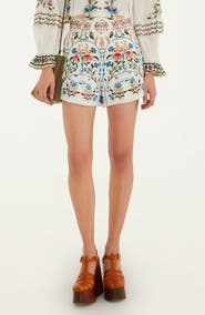 FARM Rio Fraga Print Belted Shorts