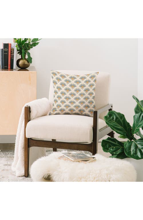 Deny Designs Fan Florals Throw Pillow In Yellow
