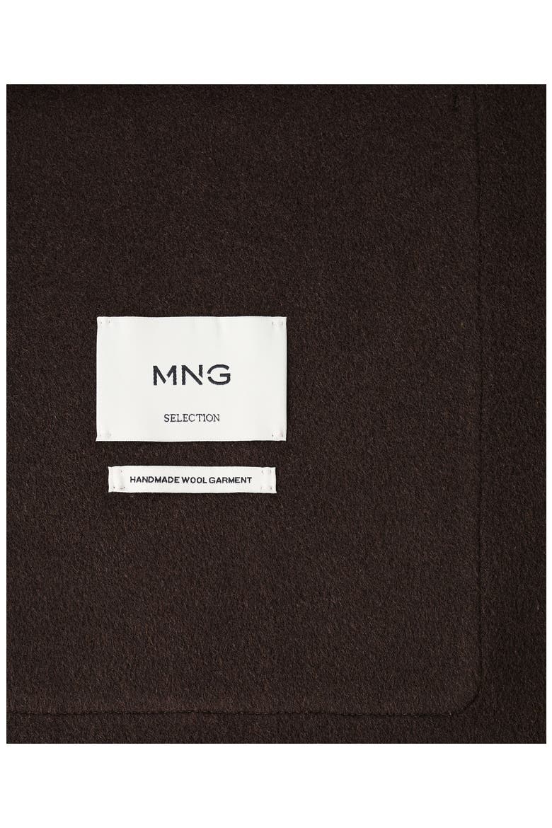 Handmade Wool Blend Melton Overcoat, Alternate, color, BROWN