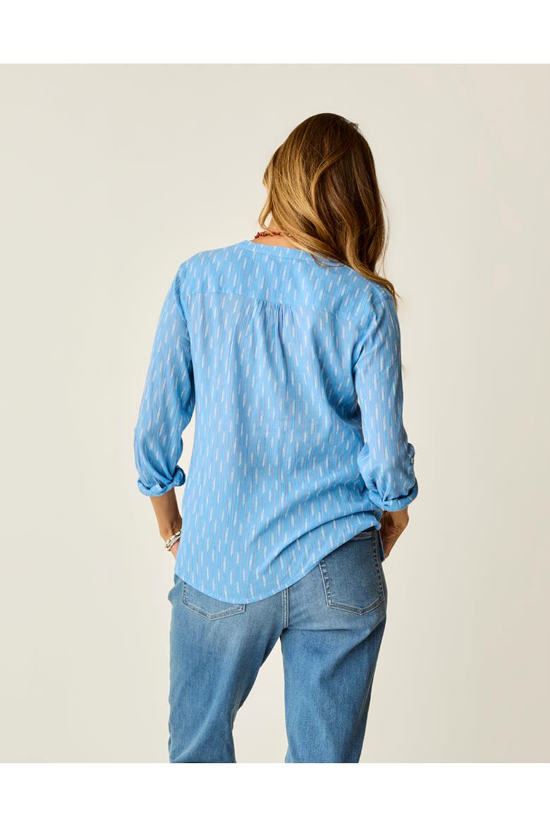 Dylan Gauze Shirt, Alternate, color, Capri Ikat