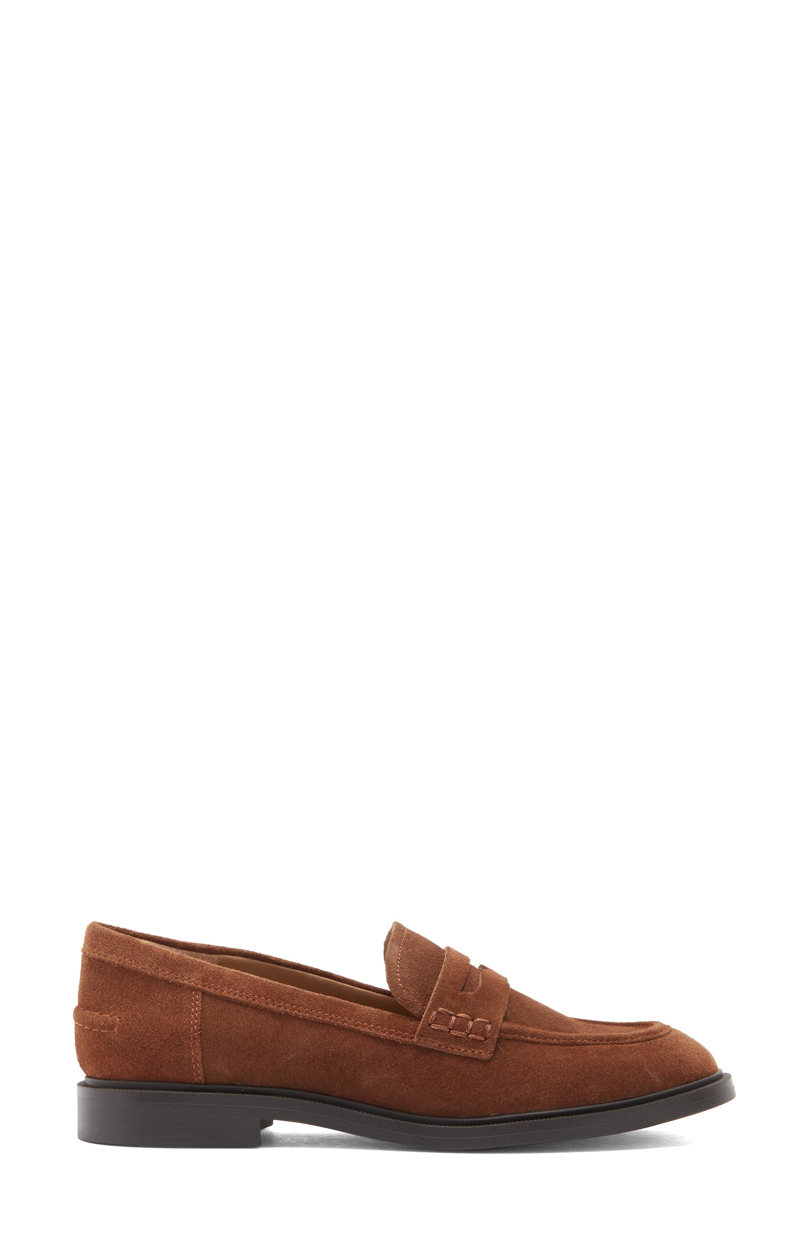 Enya Leather Loafer, Alternate, color, DARK TERRA TOFFEE