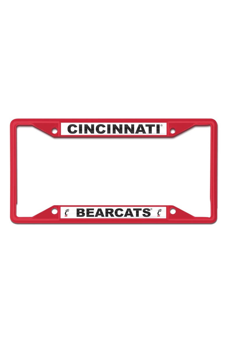 WINCRAFT Cincinnati Bearcats Chrome Color License Plate Frame, Main, color, 