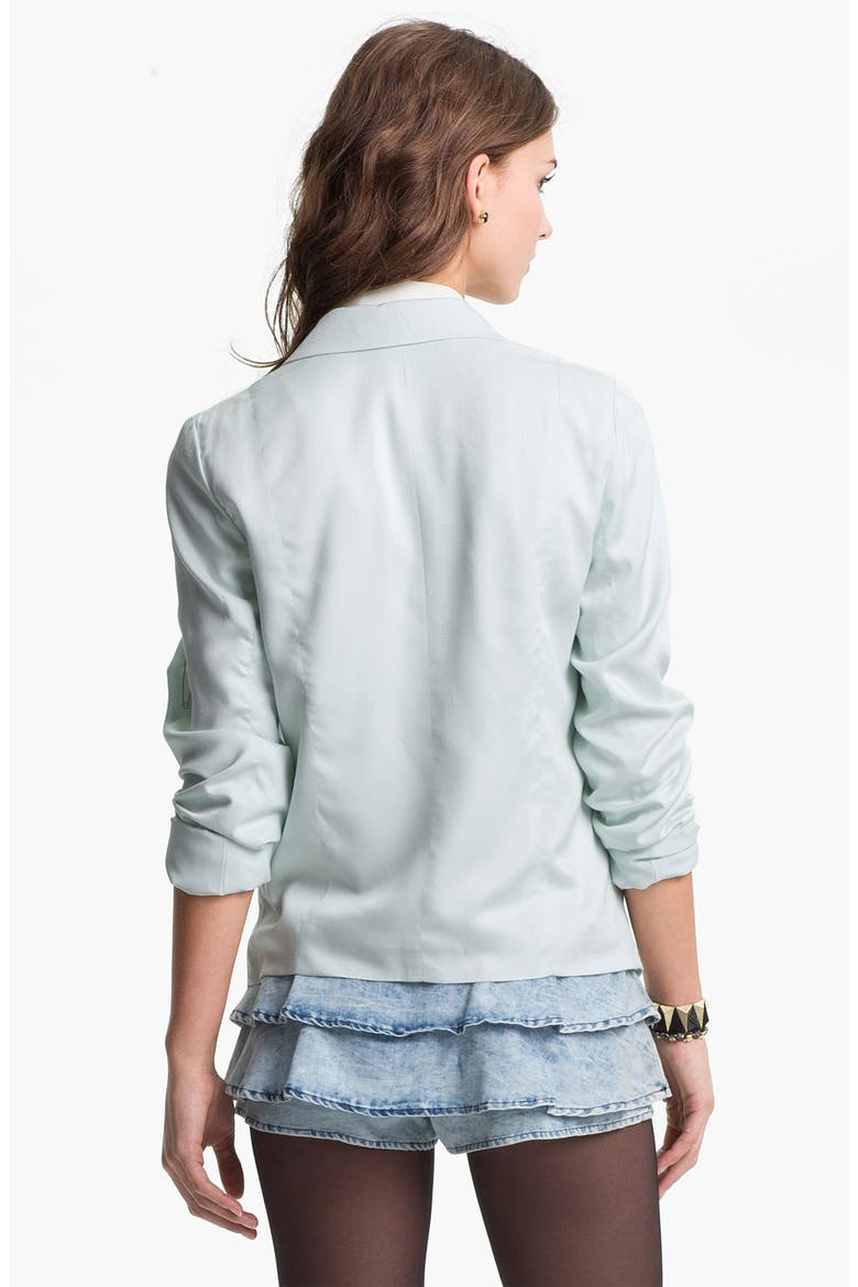 Frenchi® Open Front Slouchy Blazer, Alternate, color, GREEN- AQUA