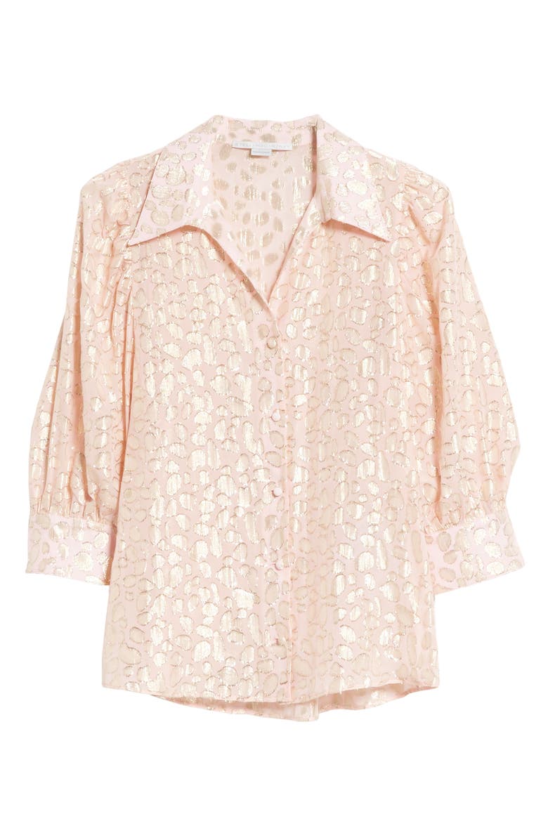 Stella McCartney Reese Metallic Fil Coupé Dot Shirt, Alternate, color, 