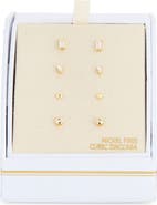 NORDSTROM RACK Set of 4 Cubic Zirconia Stud Earrings