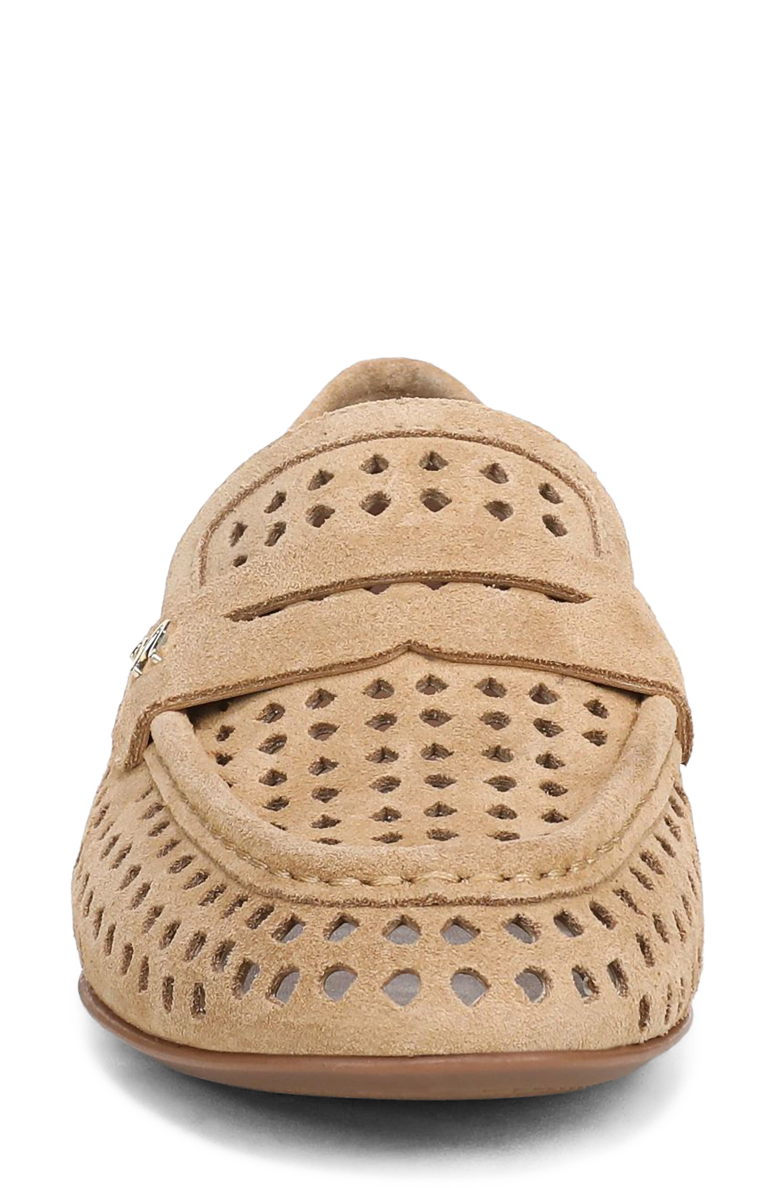 Bloom Perforated Penny Loafer, Alternate, color, DUNE DUST TAN