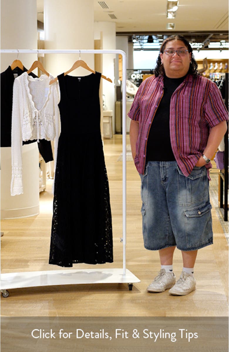 Morel Eyelet Sleeveless Maxi Sundress, sales video thumbnail