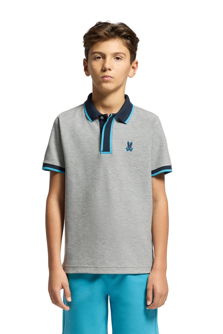 Kids' Rico Pima Cotton Piqué Polo, Alternate, color, HEATHER ASH