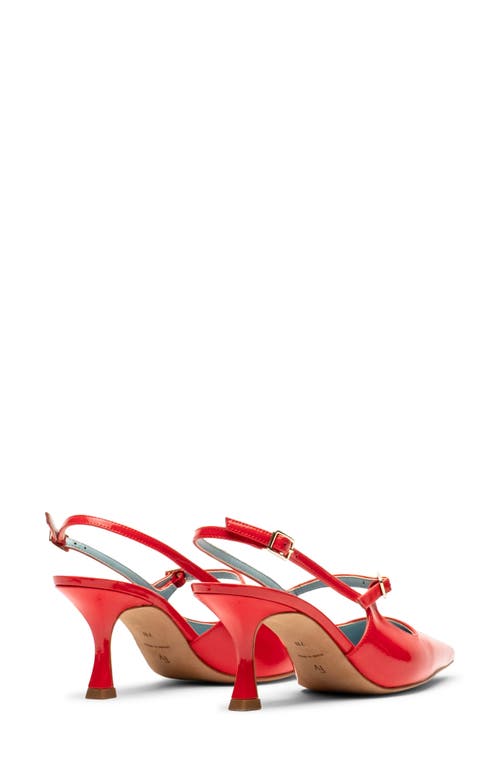 Frances Valentine Vivi Pointed Toe Slingback Pump In Red