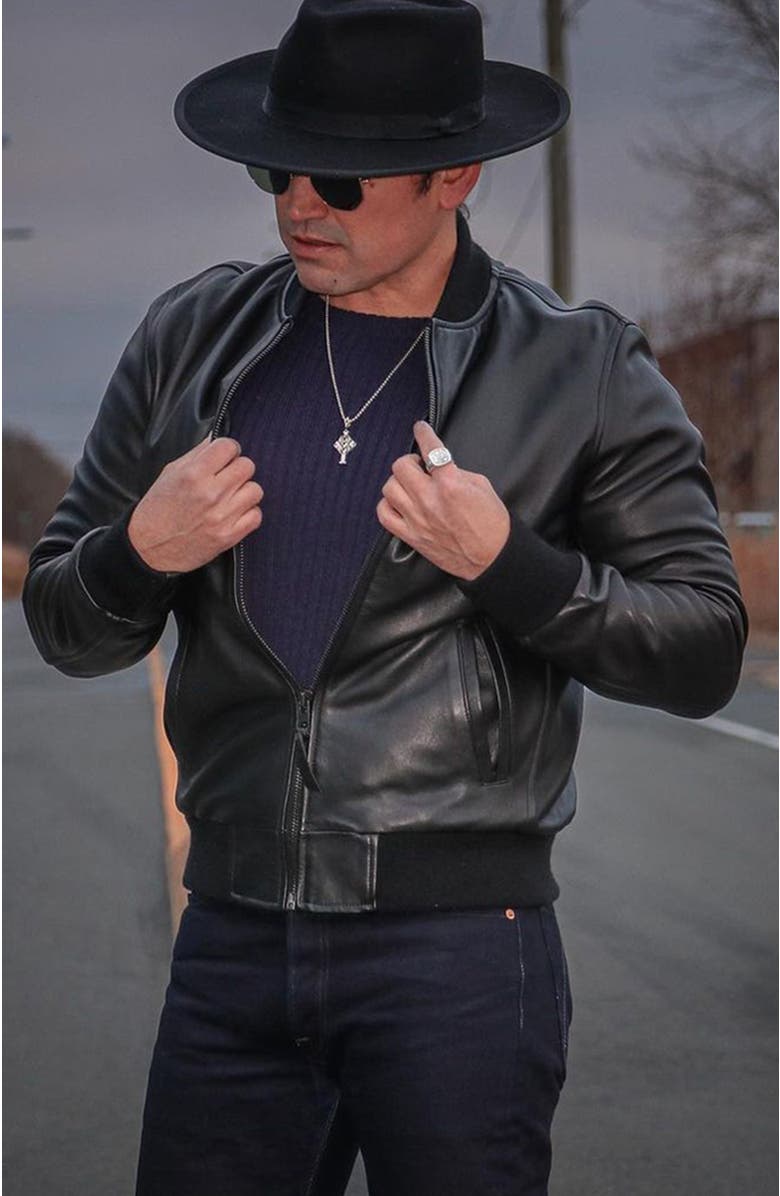 Last Wolf ELK BOMBER JACKET, Alternate, color, Black