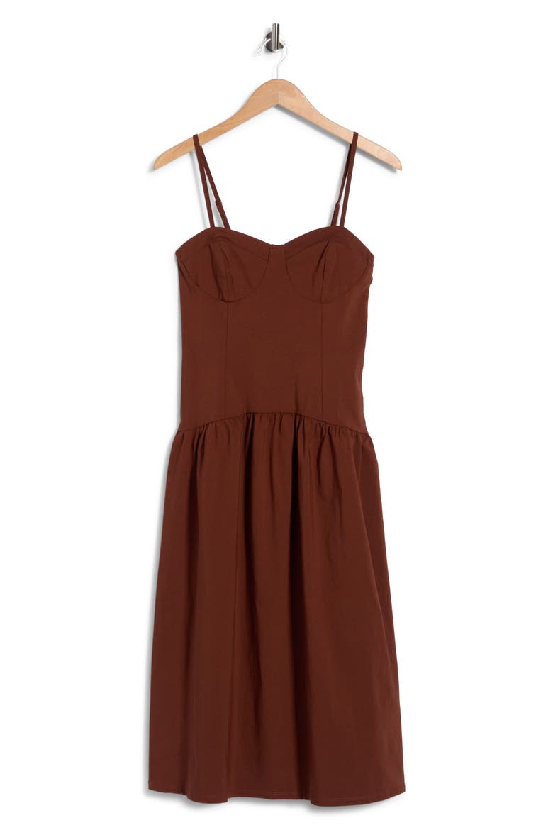 Drop Waist Midiaxi Dress, Alternate, color, CHOCOLATE