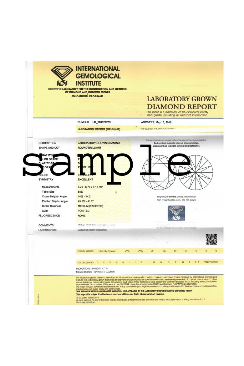 Certified 2.00Ct TW Diamond Studs Screw Back 14k Gold Lab Grown, Alternate, color, 14k Yellow Gold