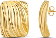 SHYMI Oversized Textured Square Statement Earrings