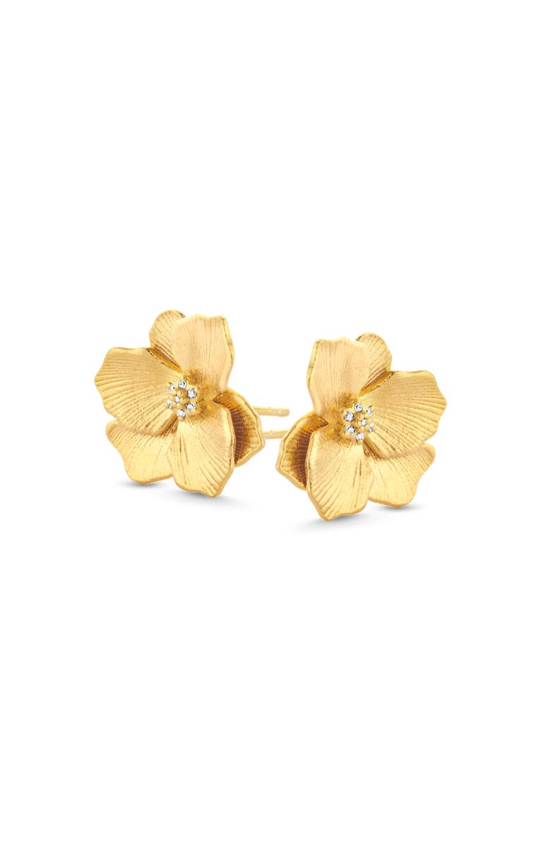 DPT Antwerp Jasmine Small Studs, Main, color, Yellow 18K Gold Plated