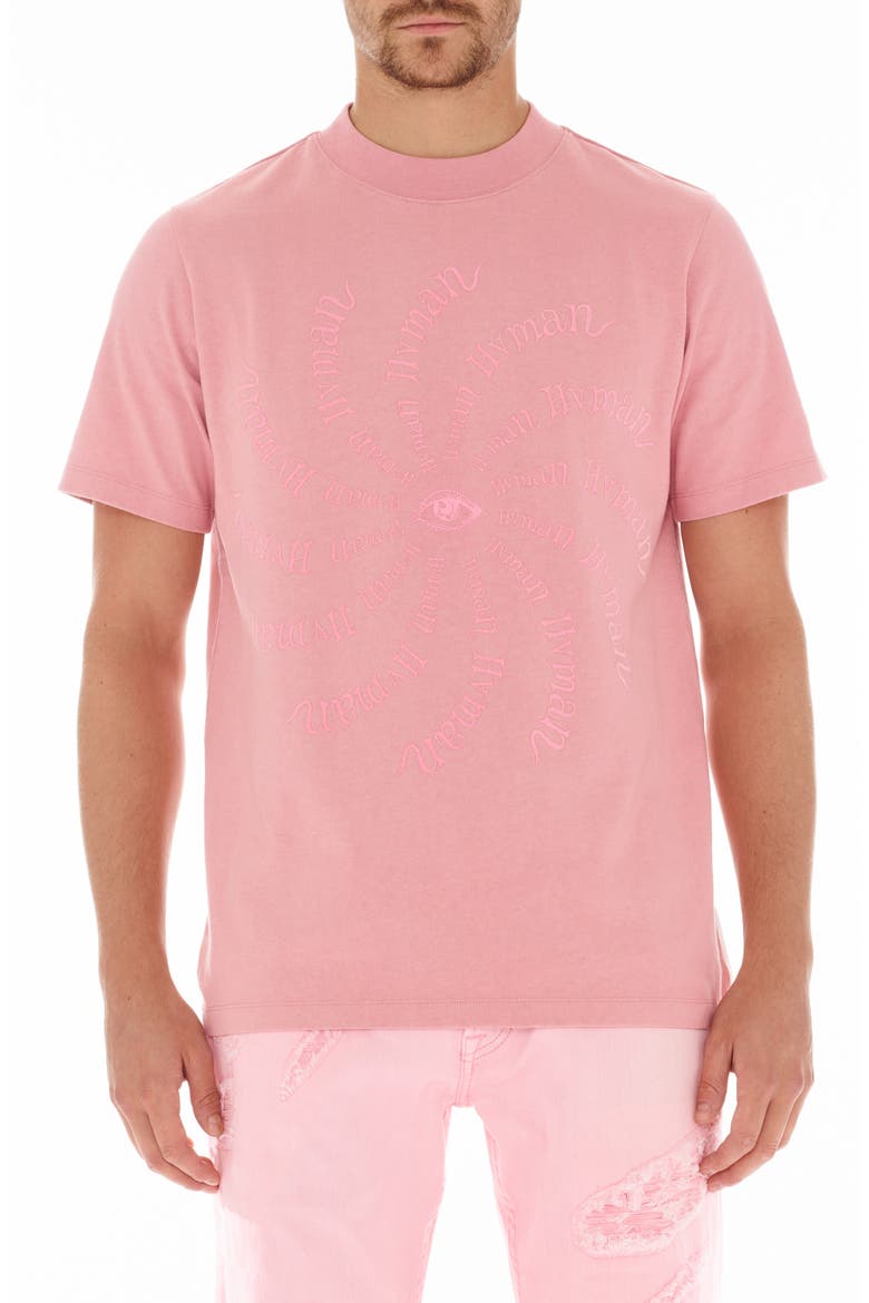 Logo Eye Crew T-Shirt, Main, color, CORAL