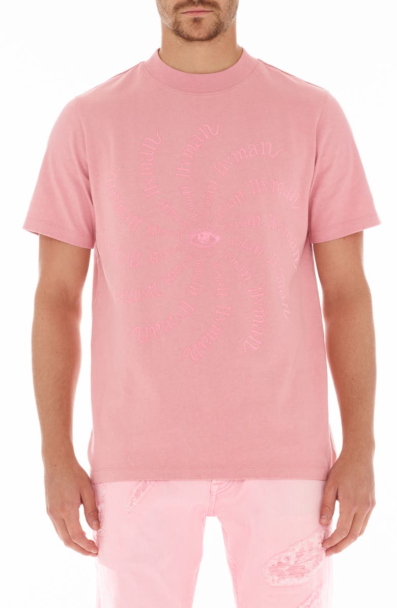 HVMAN Logo Eye Crew T-Shirt, Main, color, Coral