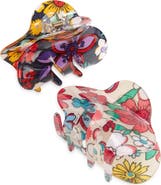 Tasha Assorted 2-Pack Floral Jaw Clips