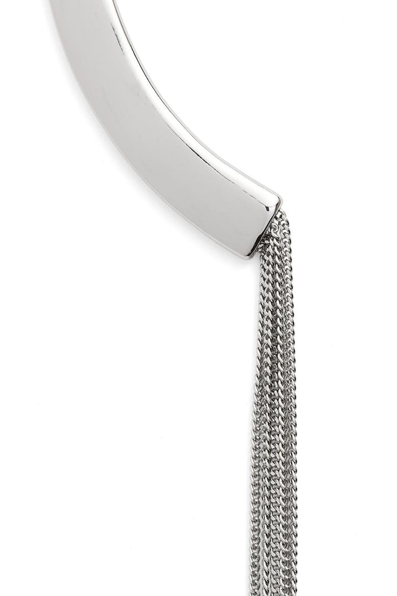 Fringe Collar Necklace, Alternate, color, SILVER