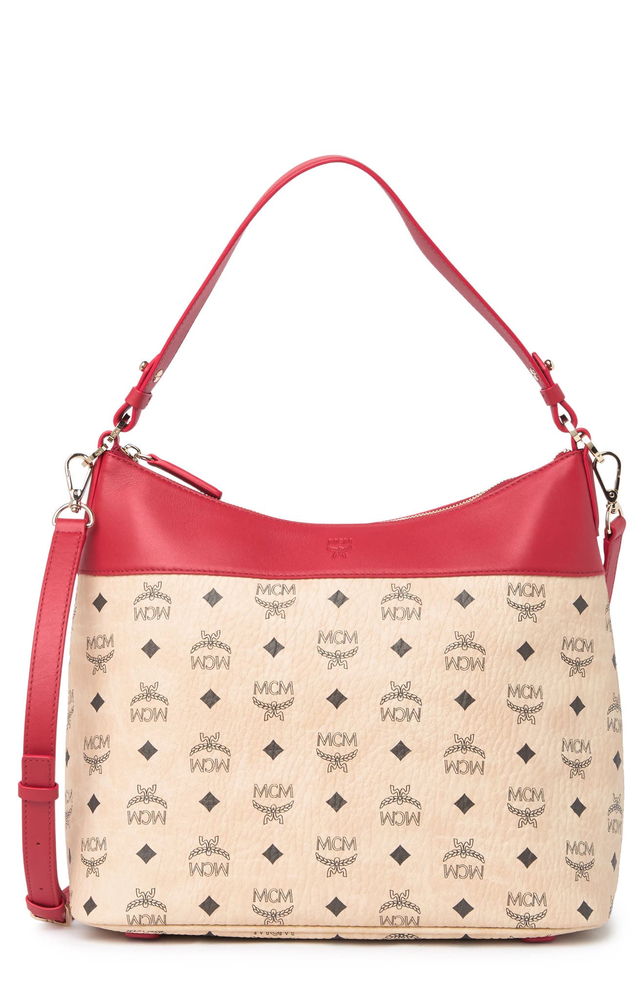 MCM Medium Hobo Bag, Main, color, 