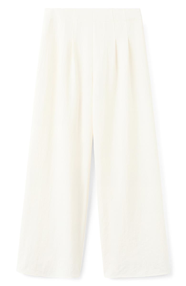 MANGO Pleated Straight Leg Pants, Alternate, color, Ecru