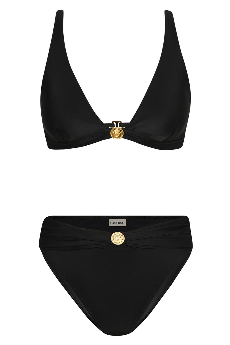 Lexie Solids Bikini Top, Alternate, color, BLACK