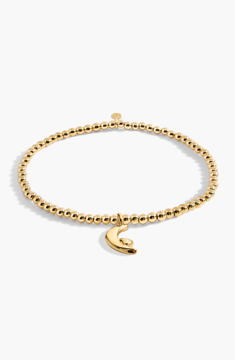 A Littles & Co Gold A Little 'Love You To The Moon And Back' Bracelet, Main, color, Metallic Gold