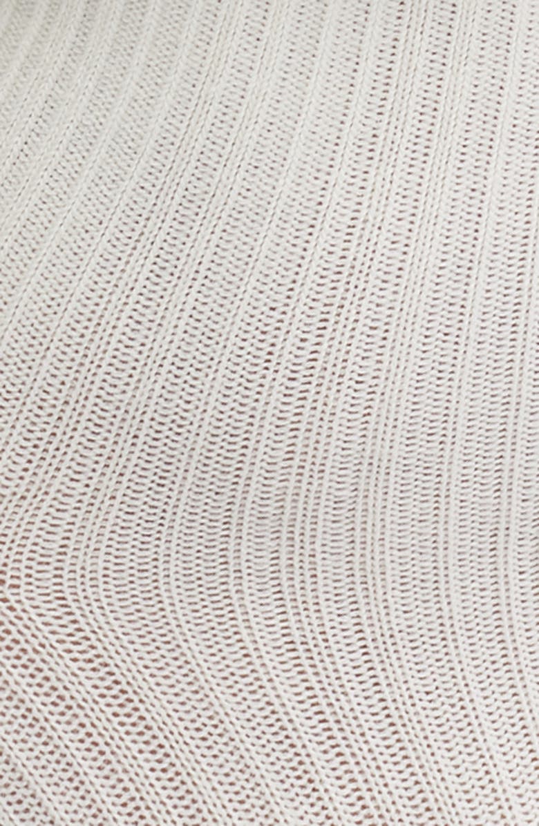 HIGH HEEL JUNGLE Frilly Sheer Cotton Socks, Alternate, color, Bianco