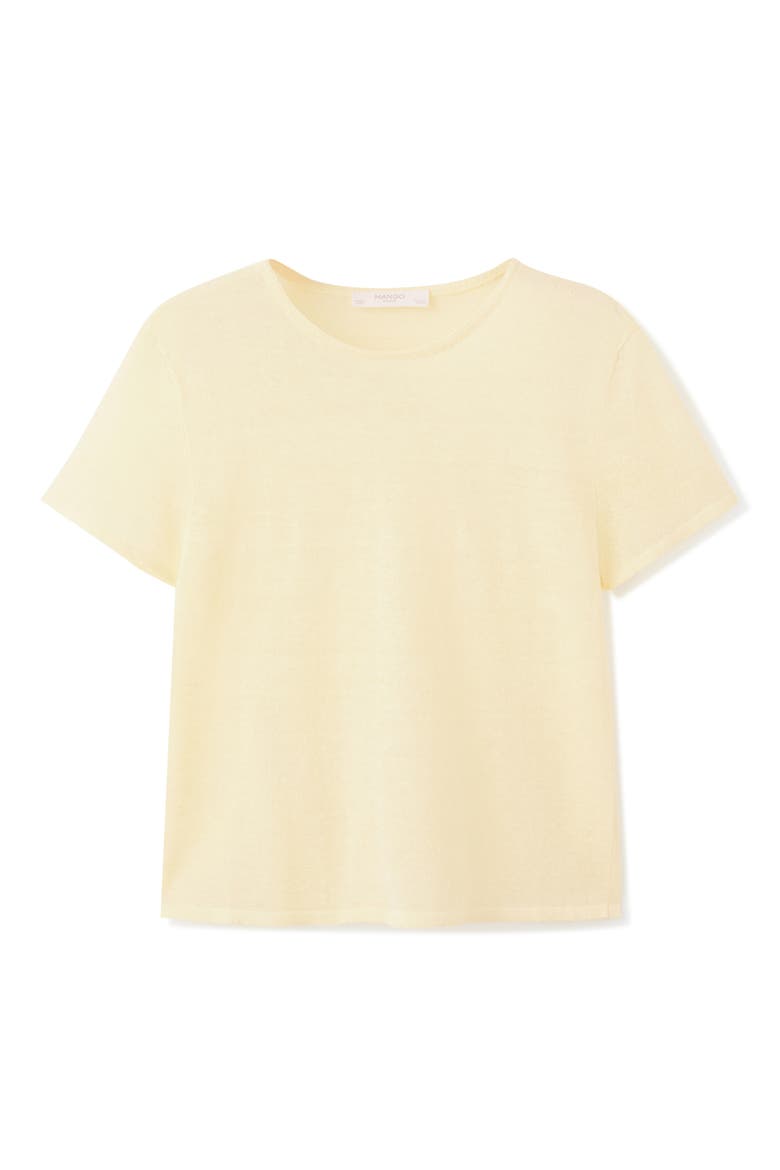 Linen Blend Pajama Top, Alternate, color, PASTEL YELLOW