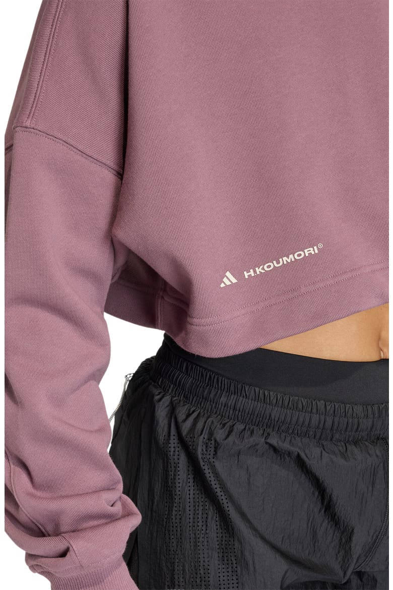 ADI365 HK Crewneck Cropped Sweatshirt, Alternate, color, SHADOW FIG