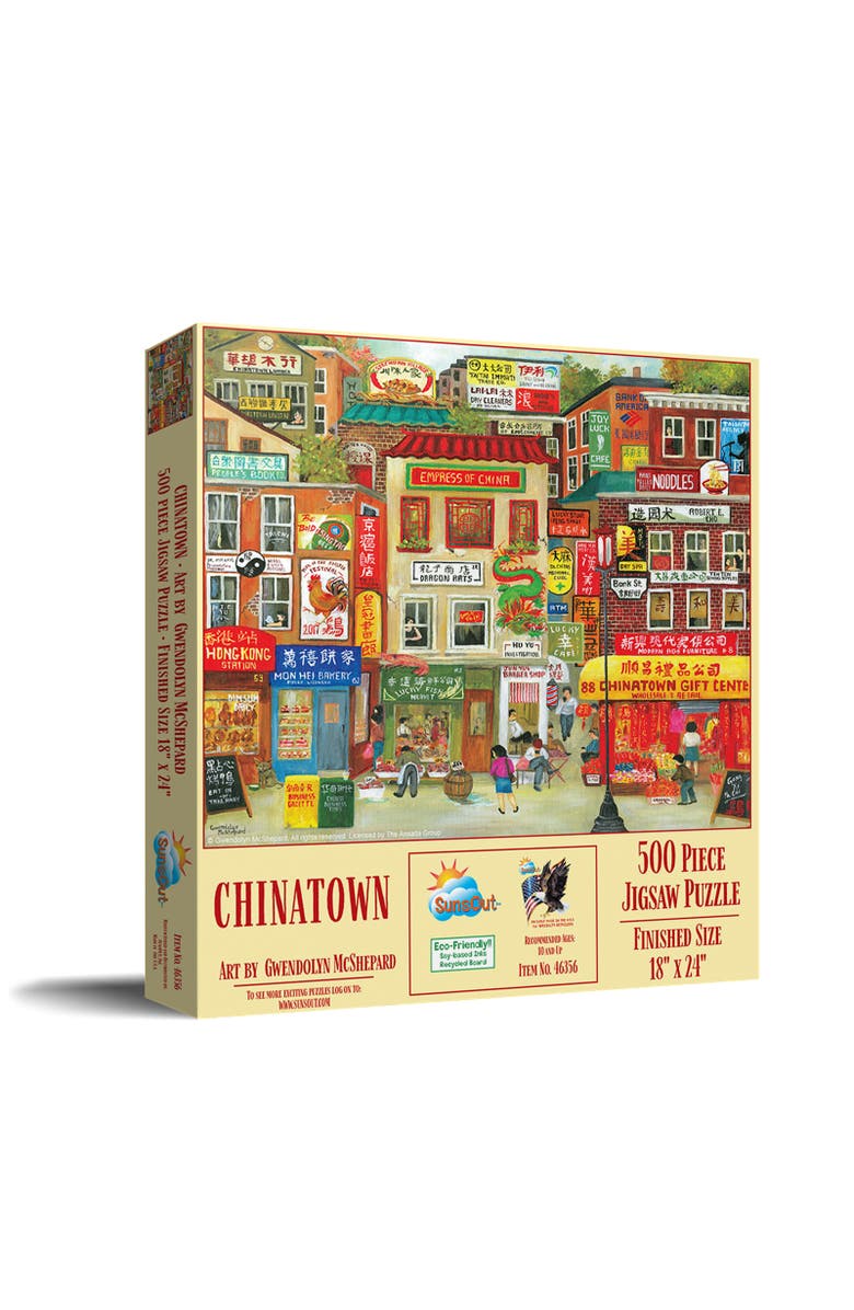 Sunsout Chinatown 500 piece Jigsaw Puzzle for Adults, Main, color, Multicolor