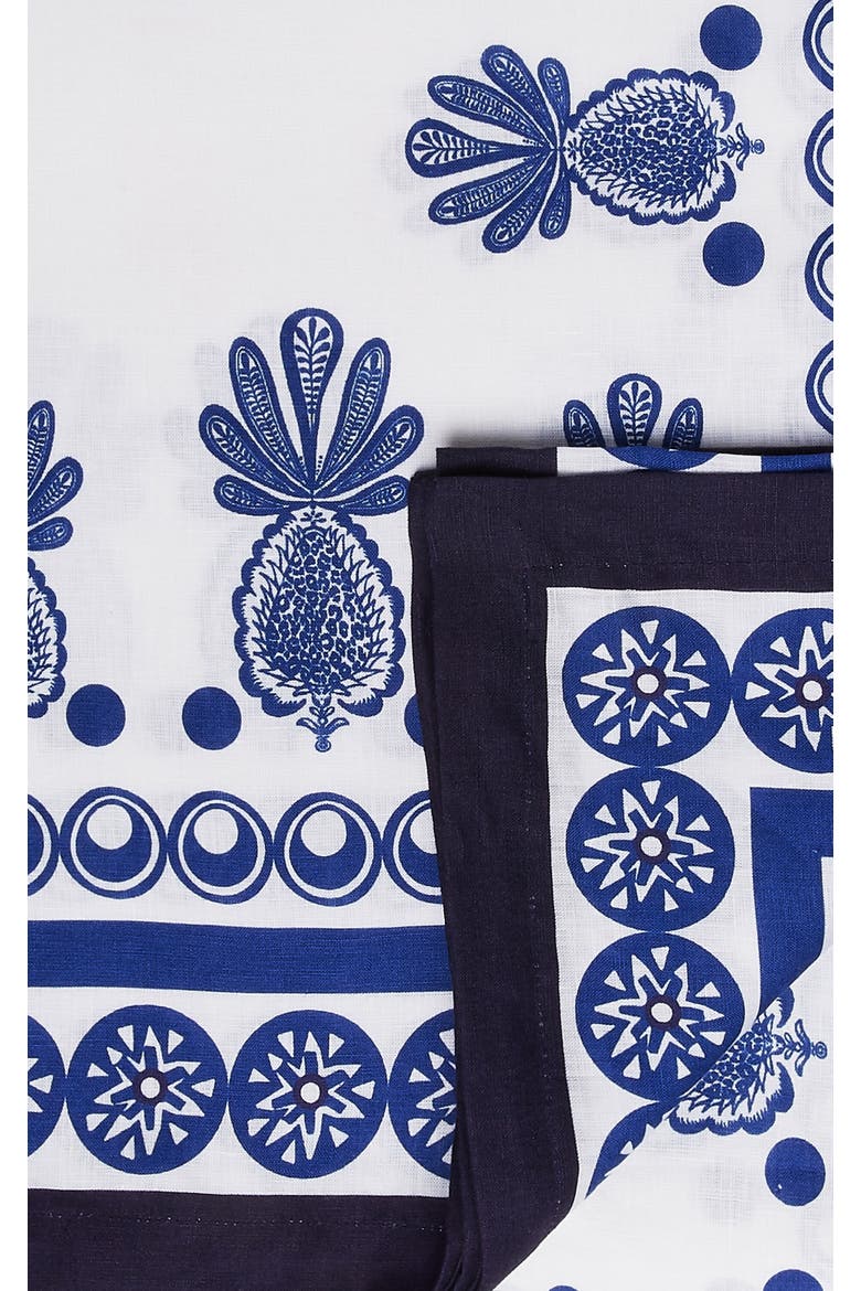 Medium Tablecloth (180X280) Big Pineapple Blue, Alternate, color, Big Pineapple Blue